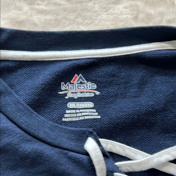 Majestic Women’s Blue Hoodie with Sporty Lace-Up Neckline Seattle Seahawks XXL💋 - Picture 2 of 9